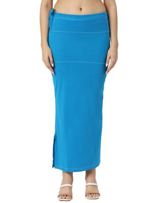 Neckbook Cobalt Blue Solid Drawstring Best Slim Fit Saree Shapewear for Women 1