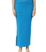 Neckbook Cobalt Blue Solid Drawstring Best Slim Fit Saree Shapewear for Women
