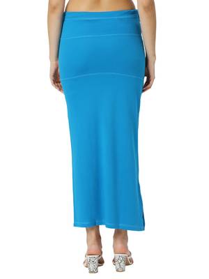 Neckbook Cobalt Blue Solid Drawstring Best Slim Fit Saree Shapewear for Women 3