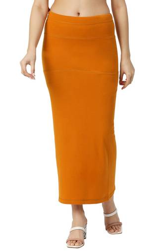 Neckbook Tangerine Solid Drawstring Best Slim Fit Saree Shapewear for Women