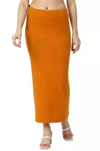 Neckbook Tangerine Solid Drawstring Best Slim Fit Saree Shapewear for Women