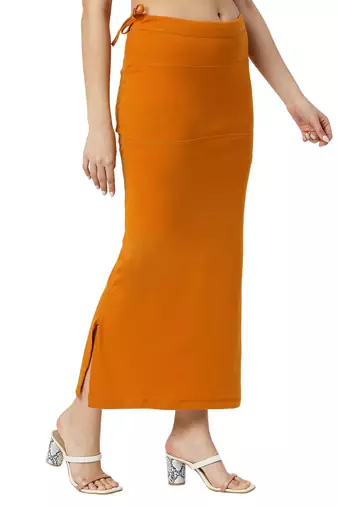 Neckbook Tangerine Solid Drawstring Best Slim Fit Saree Shapewear for Women
