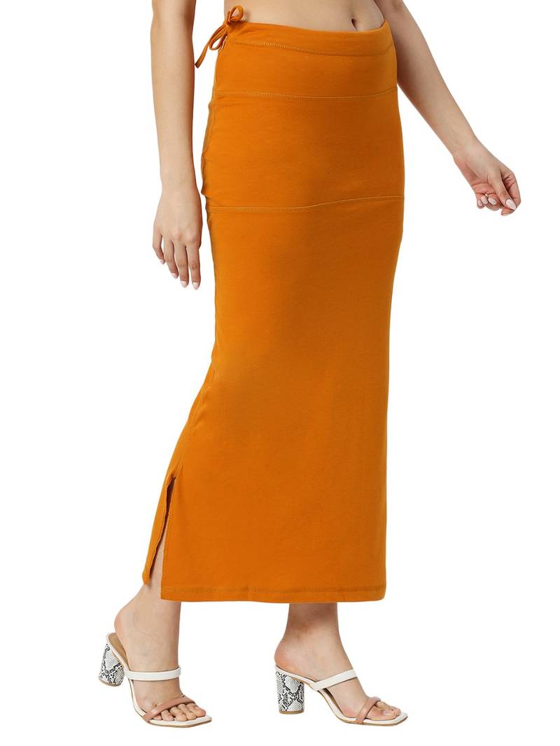 Neckbook Tangerine Solid Drawstring Best Slim Fit Saree Shapewear for Women