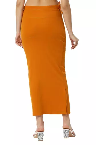 Neckbook Tangerine Solid Drawstring Best Slim Fit Saree Shapewear for Women