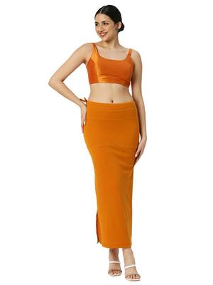 Neckbook Tangerine Solid Drawstring Best Slim Fit Saree Shapewear for Women 4