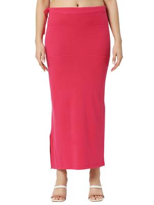 Neckbook Pink Solid Drawstring Best Slim Fit Saree Shapewear for Women 1