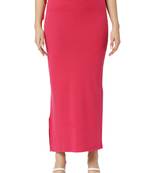 Neckbook Pink Solid Drawstring Best Slim Fit Saree Shapewear for Women