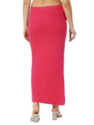 Neckbook Pink Solid Drawstring Best Slim Fit Saree Shapewear for Women 3