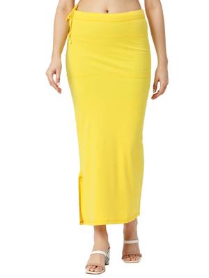 Neckbook Yellow Solid Drawstring Best Slim Fit Saree Shapewear for Women 1