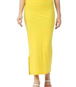 Neckbook Yellow Solid Drawstring Best Slim Fit Saree Shapewear for Women
