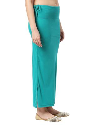 Neckbook Teal Blue Solid Drawstring Best Slim Fit Saree Shapewear for Women 2