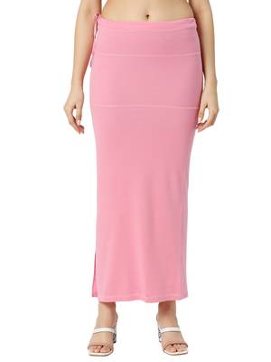 Neckbook Baby Pink Solid Drawstring Best Slim Fit Saree Shapewear for Women 1