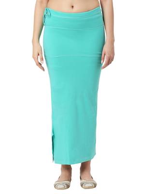 Neckbook Aqua Green Solid Drawstring Best Slim Fit Saree Shapewear for Women 1