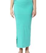 Neckbook Aqua Green Solid Drawstring Best Slim Fit Saree Shapewear for Women