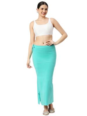 Neckbook Aqua Green Solid Drawstring Best Slim Fit Saree Shapewear for Women 4
