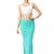 Neckbook Aqua Green Solid Drawstring Best Slim Fit Saree Shapewear for Women