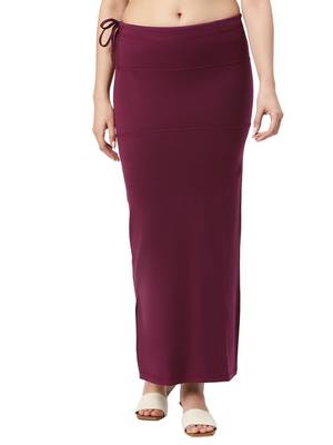 Neckbook Wine Solid Drawstring Best Slim Fit Saree Shapewear for Women 1
