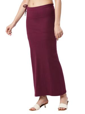 Neckbook Wine Solid Drawstring Best Slim Fit Saree Shapewear for Women 2