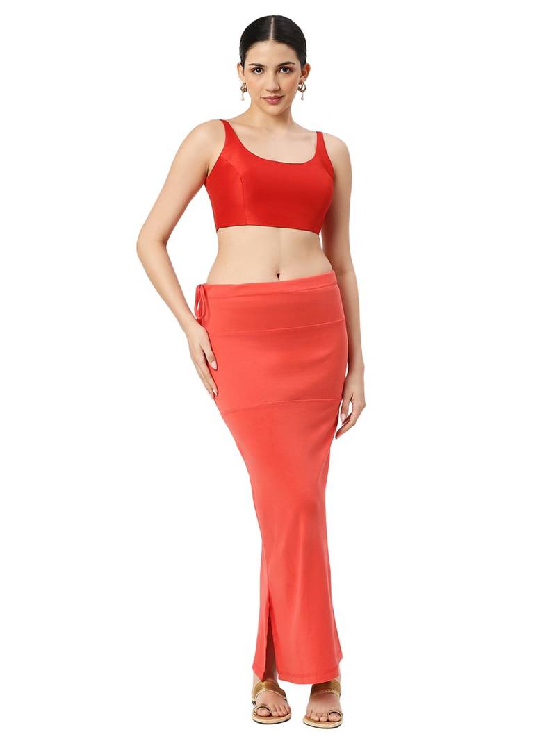 Neckbook Coral Solid Drawstring Best Slim Fit Saree Shapewear for Women