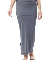 Neckbook Charcoal Grey Solid Drawstring Best Slim Fit Saree Shapewear for Women