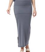 Neckbook Charcoal Grey Solid Drawstring Best Slim Fit Saree Shapewear for Women