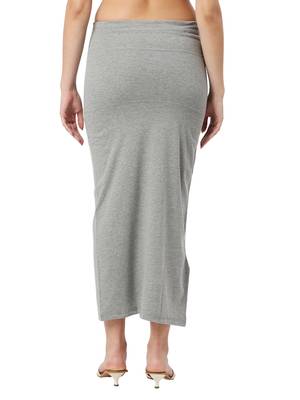 Neckbook Grey Solid Drawstring Best Slim Fit Saree Shapewear for Women 2