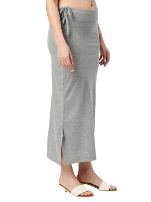 Neckbook Grey Solid Drawstring Best Slim Fit Saree Shapewear for Women 3