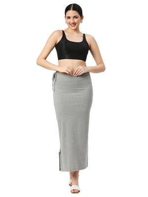 Neckbook Grey Solid Drawstring Best Slim Fit Saree Shapewear for Women 4