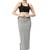 Neckbook Grey Solid Drawstring Best Slim Fit Saree Shapewear for Women