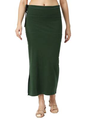 Neckbook Forest Green Solid Drawstring Best Slim Fit Saree Shapewear for Women 1
