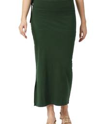 Neckbook Forest Green Solid Drawstring Best Slim Fit Saree Shapewear for Women