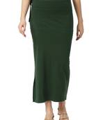 Neckbook Forest Green Solid Drawstring Best Slim Fit Saree Shapewear for Women
