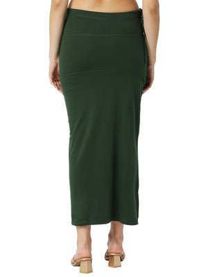 Neckbook Forest Green Solid Drawstring Best Slim Fit Saree Shapewear for Women 2