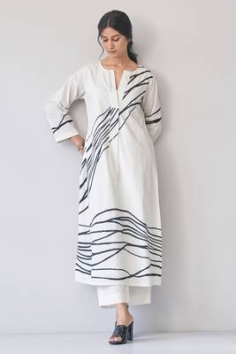 Cream Abstract Printed Co-ord Set 1