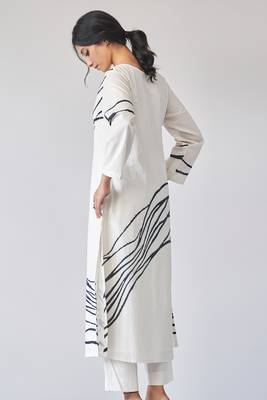 Cream Abstract Printed Co-ord Set 3