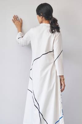 cream and blue & black print co-ord-set 4