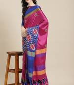 Serona fabrics women's cotton silk sequins embroidery work party wear saree