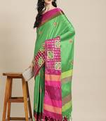 Serona fabrics women's cotton silk sequins embroidery work party wear saree