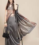 Serona fabrics women's soft cotton silk designer golden broad border party wear saree