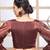 Necbook Elegant Brown Puff Sleeves Readymade Blouse