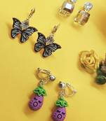 rainbow fun funky earrings set of three