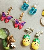  rainbow fun funky earrings set of three