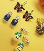  rainbow fun funky earrings set of three