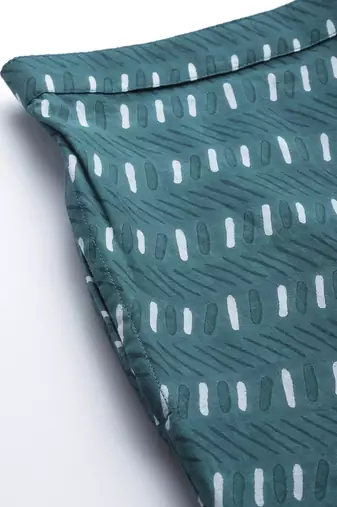 Women Teal Green Ethnic Night Suit