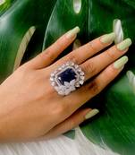 stylish latest fashionable square shape design adjustable finger ring for women and girls 