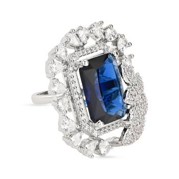 stylish latest fashionable square shape design adjustable finger ring for women and girls  3