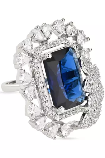 stylish latest fashionable square shape design adjustable finger ring for women and girls 