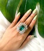 stylish latest fashionable square shape design adjustable finger ring for women and girls 