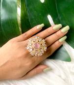 stylish latest fashionable design floral cz american diamond adjustable finger rings