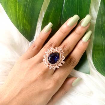 classic teardrop pear shaped cz american diamonds adjustable comfort fit big band finger rings 1